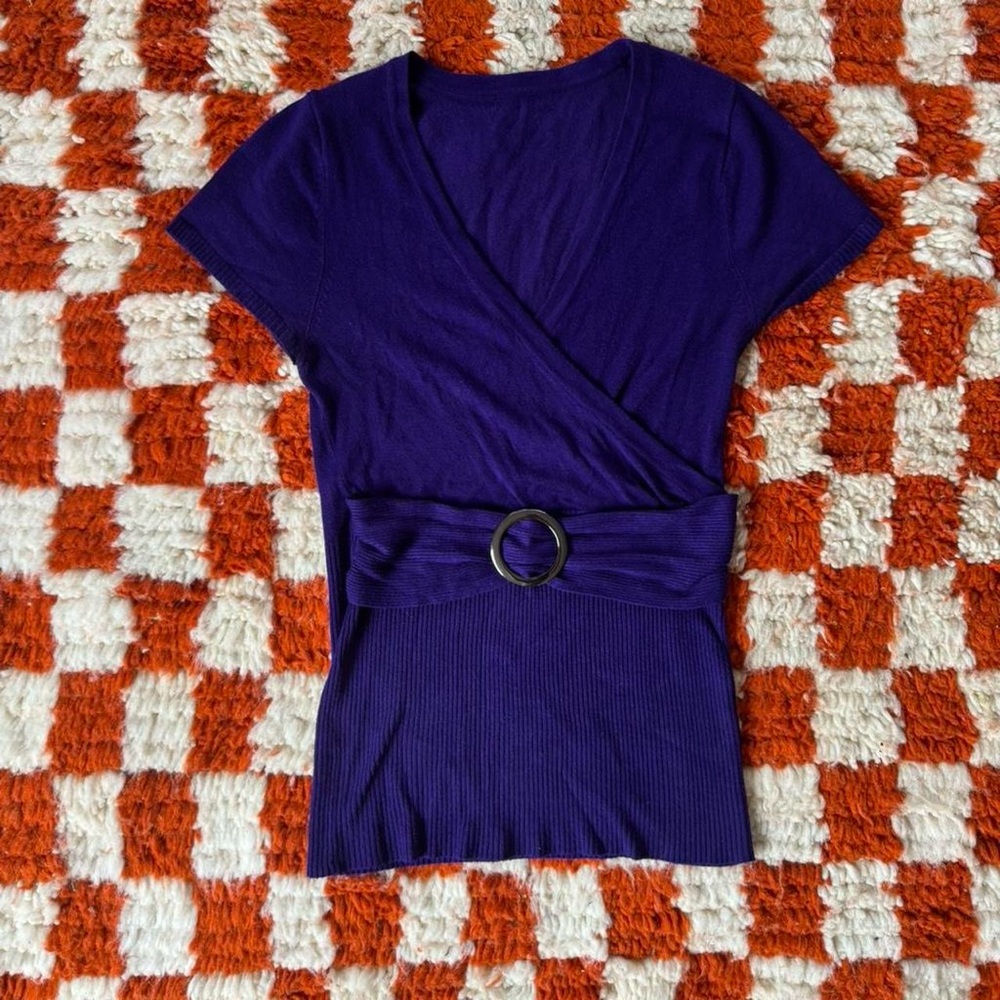 Elegant Purple Belted Top